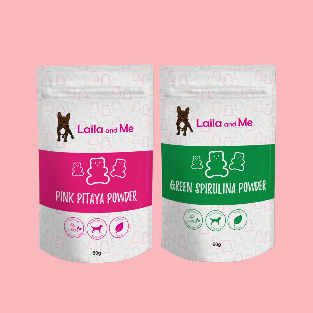 Green Spirulina and Dragonfruit Powder for Pets - Laila and Me - Superfood Pet Bundle