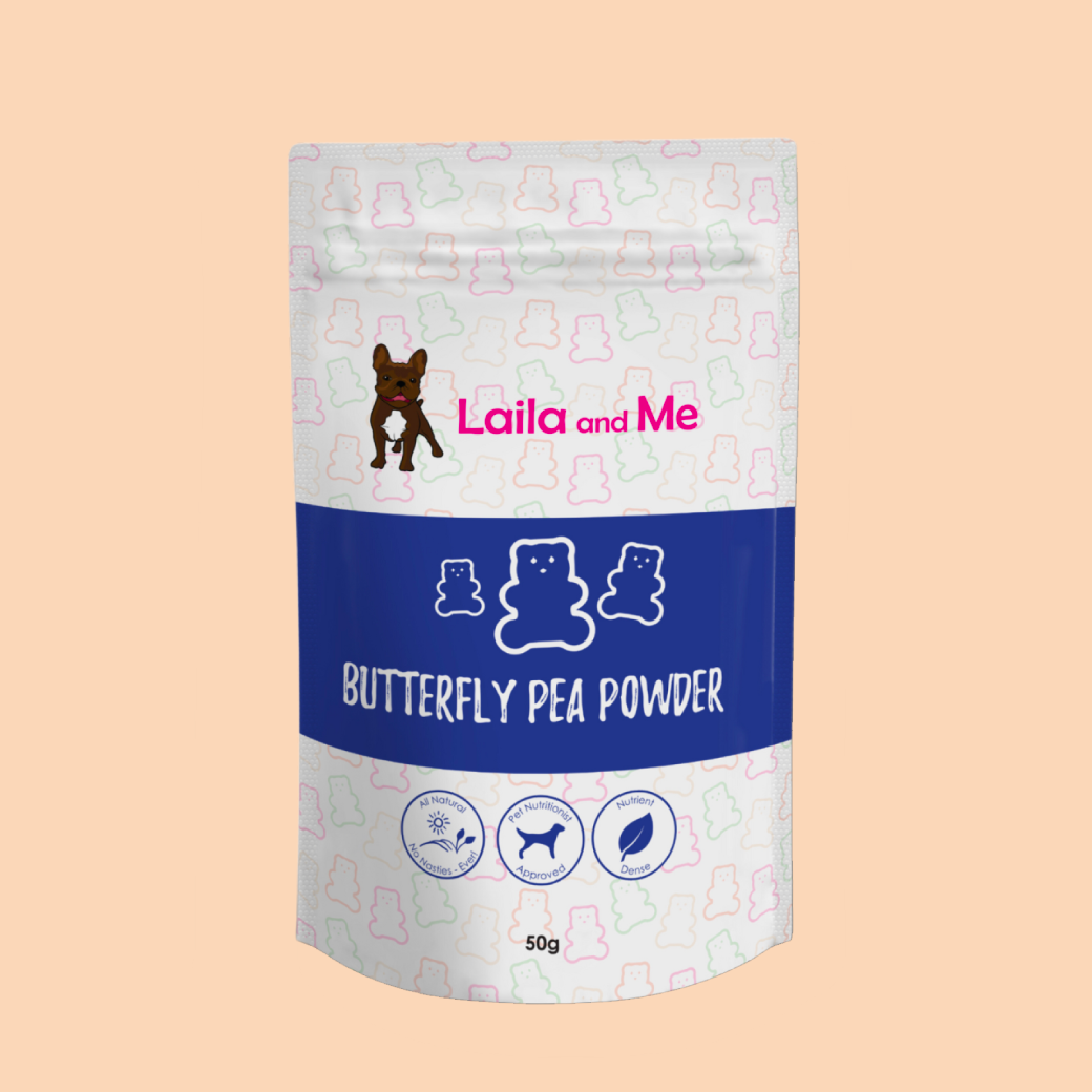 Butterfly Pea Flower for Dogs by Laila and Me Natural Freeze Dried Superfoods for Dogs