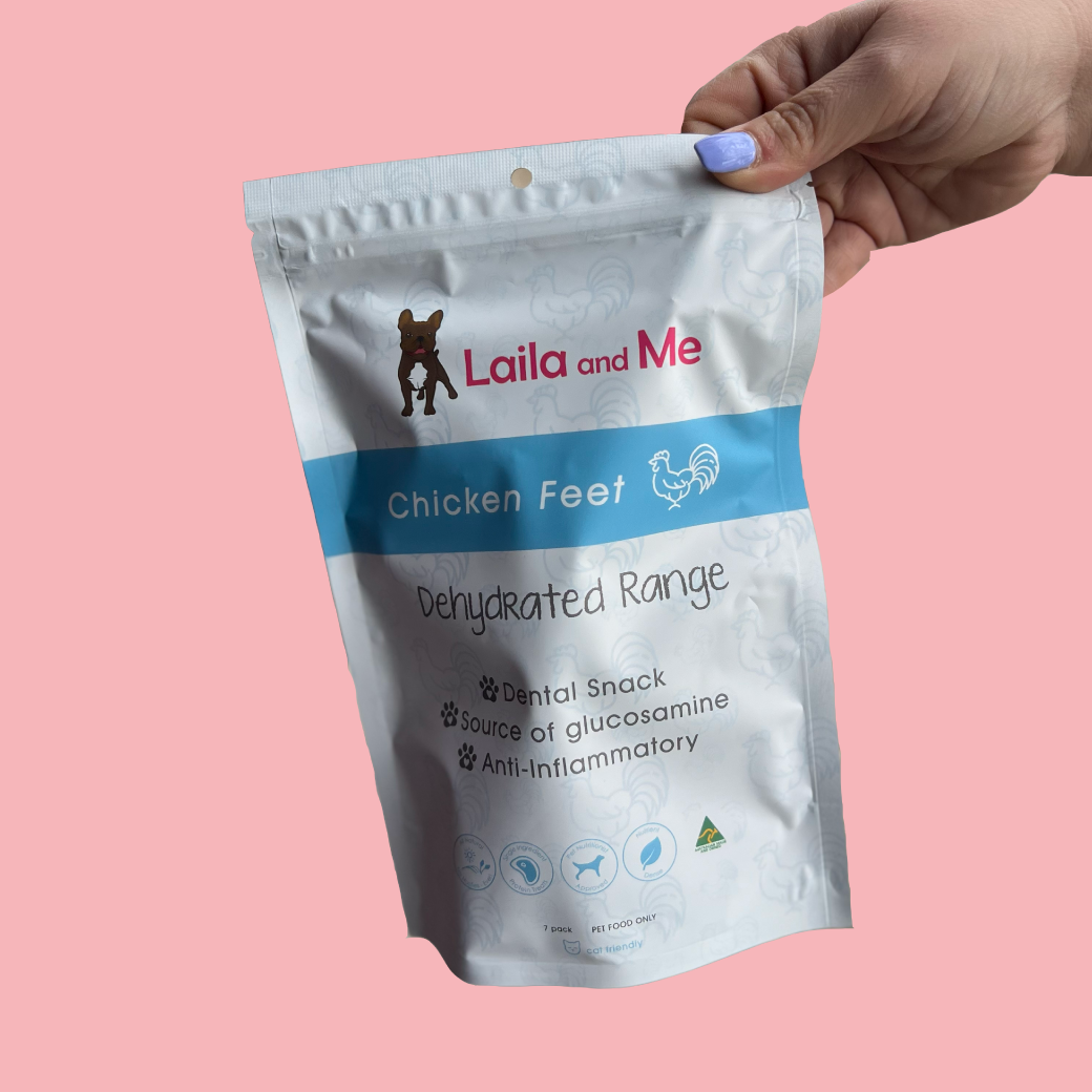 Laila and Me Chicken Feet Dog Treat Dehydrated Dog Treats for Dogs Made in Melbourne