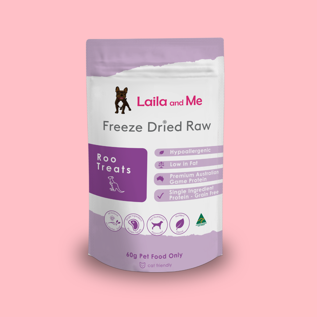 Naturally Freeze Dried Raw Kangaroo Treats for Dogs - Laila and Me