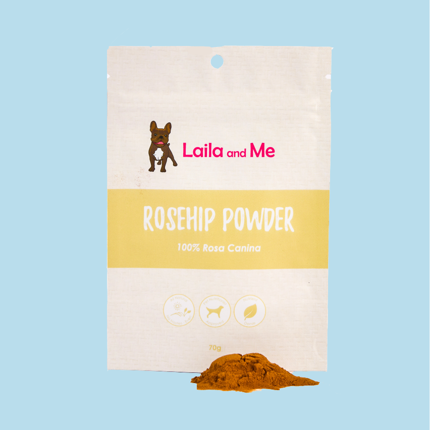 Rose hip inflammation supplement for dogs at Laila and Me 