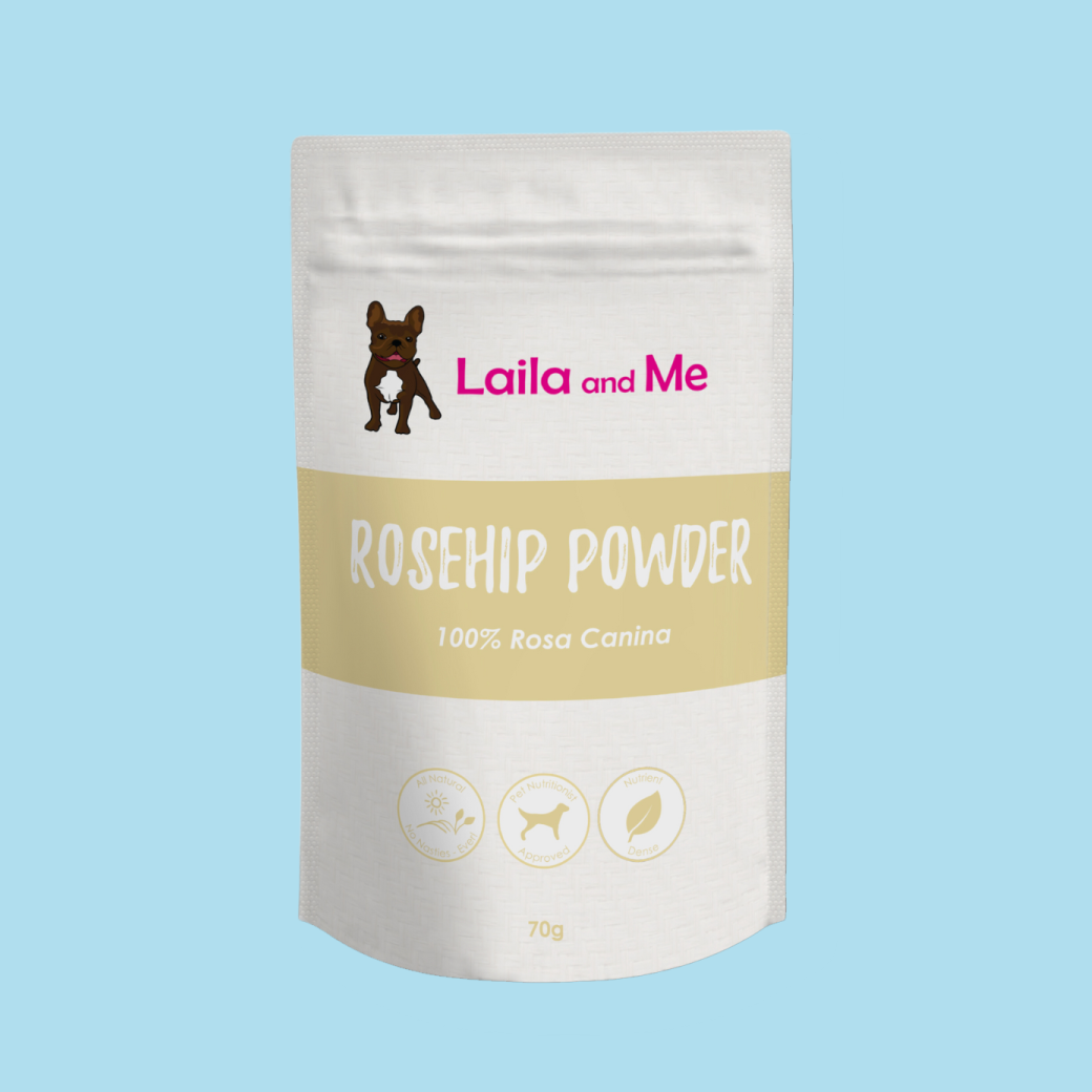 Rosehip Powder for Pets by Laila and Me 100% Natural Rosa Canina