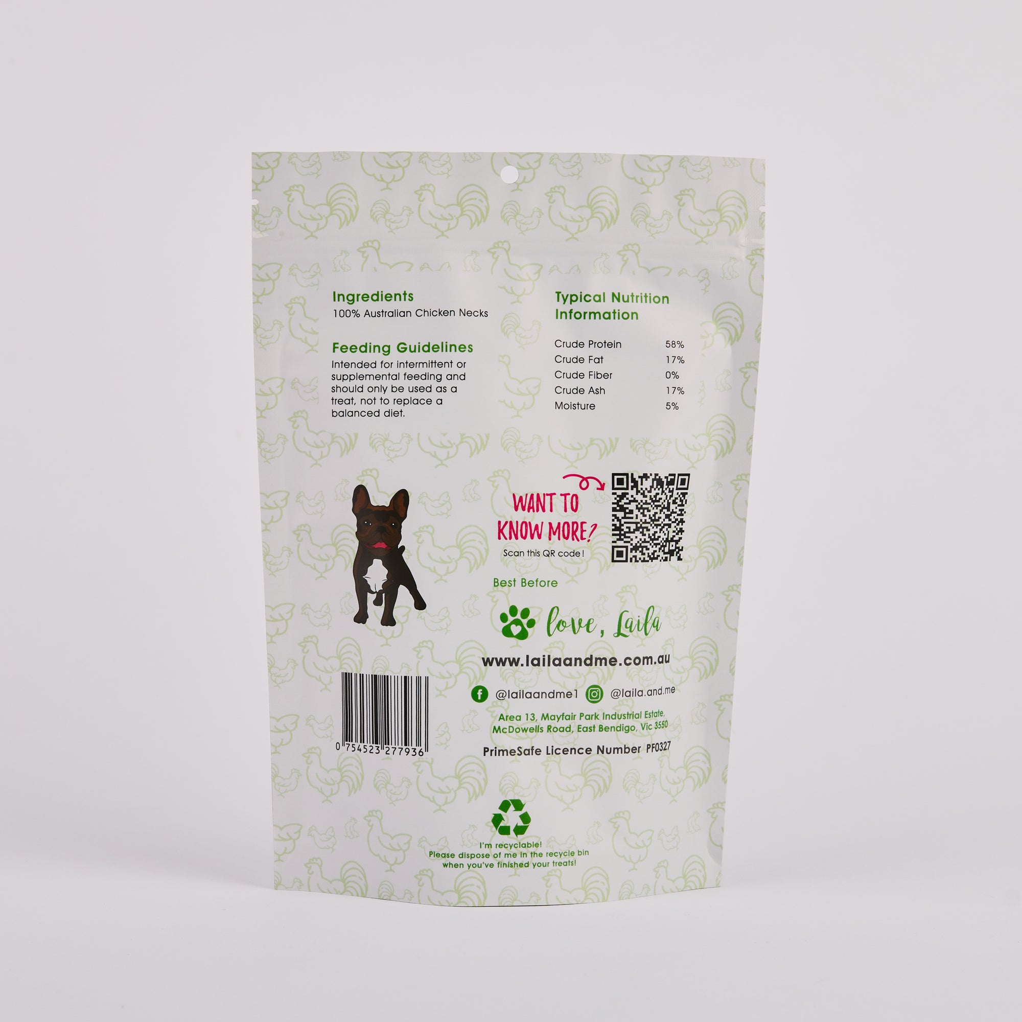 Single protein dog treats small batches made in Melbourne