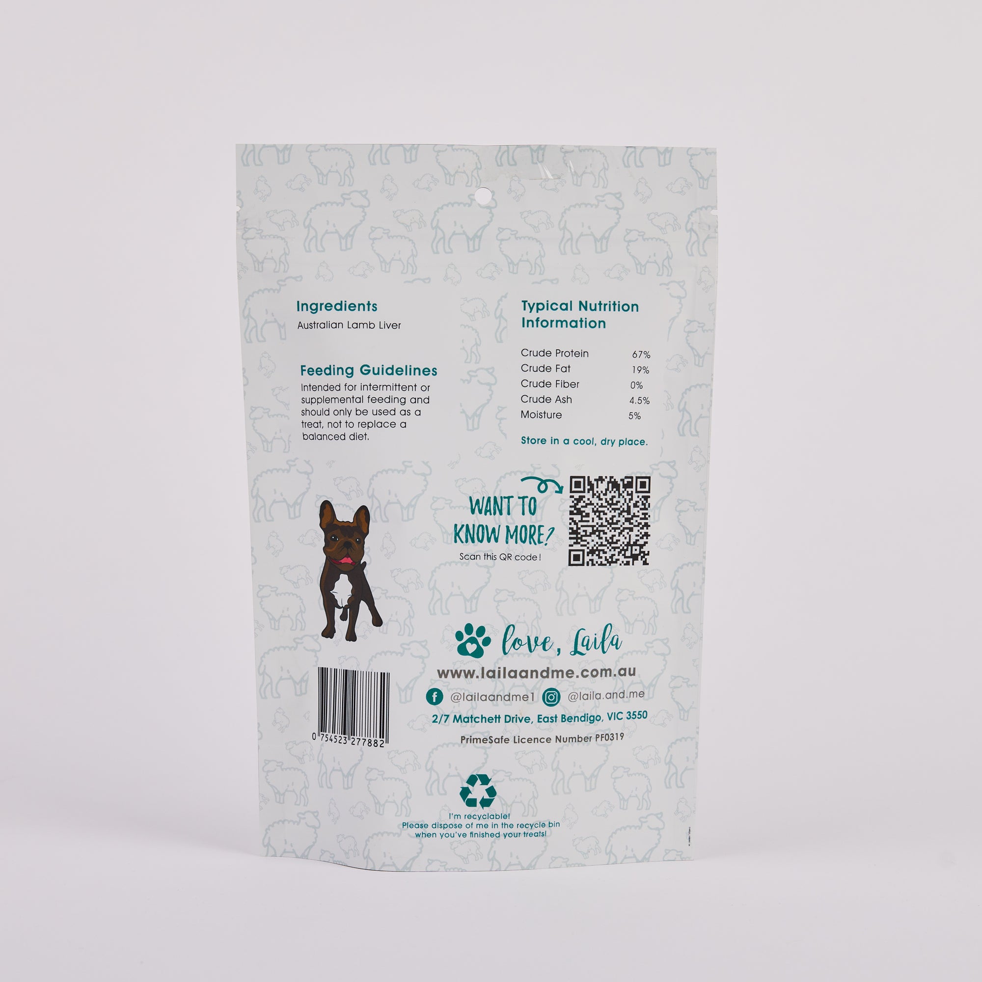 Licensed dog treats, made in Melbourne, single protein