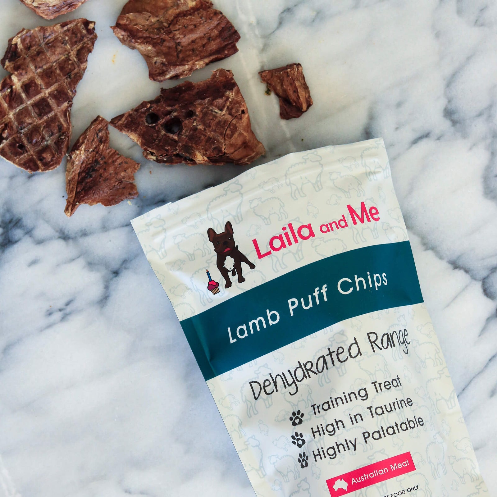 Dehydrated 100 % Organic Lamb Pet Training Treats - Laila and Me